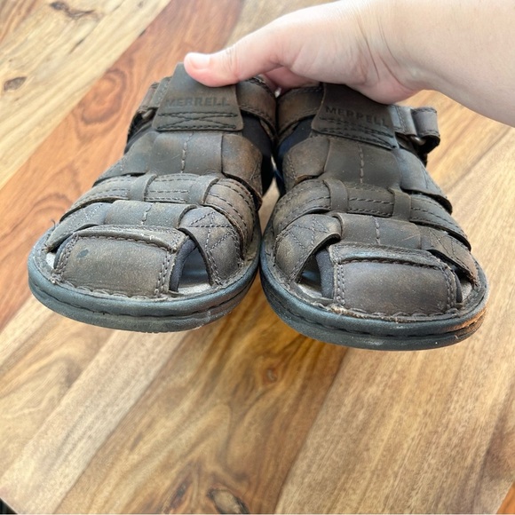 Merrell men’s leather sandals World Midway Bracken - Picture 6 of 10